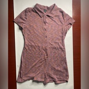 Multi color collard romper